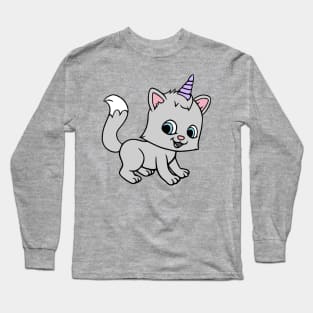 Unicorn Kitty Cat Long Sleeve T-Shirt